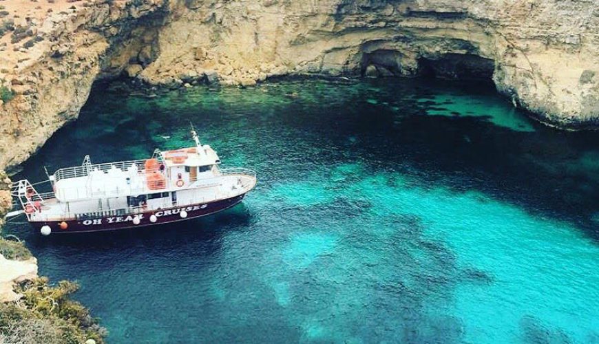 2) Daily Cruise to Comino , Blue Lagoon & Santa Maria Bay & Caves