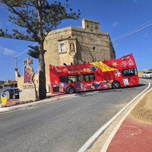 People doing the open Top Sightseeing Bus Tours in Gozo